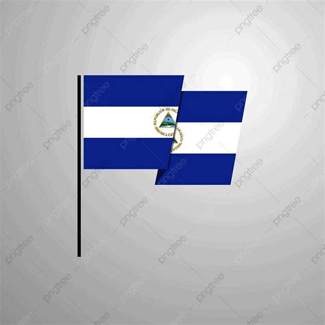 Vector De Dise O De Bandera Ondeante De Nicaragua Png Blanco