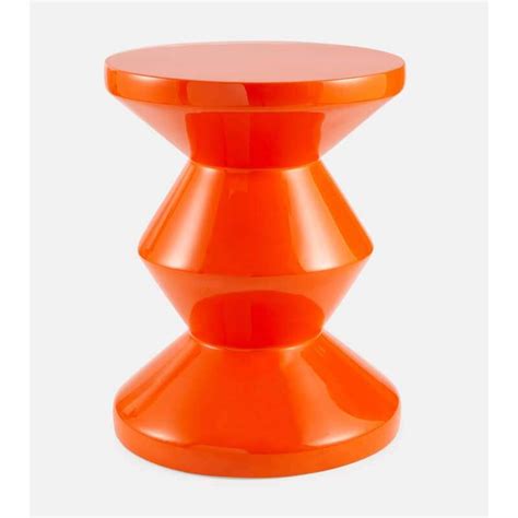 Polspotten Zig Zag Stool Orange Luxury Furniture Yiassu