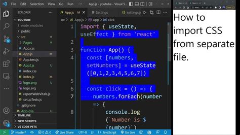 How To Add Css To React Component Inline Css Or Import From Another File Youtube