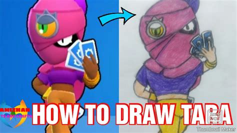 How To Draw Tara Brawl Stars Step By Step Youtube