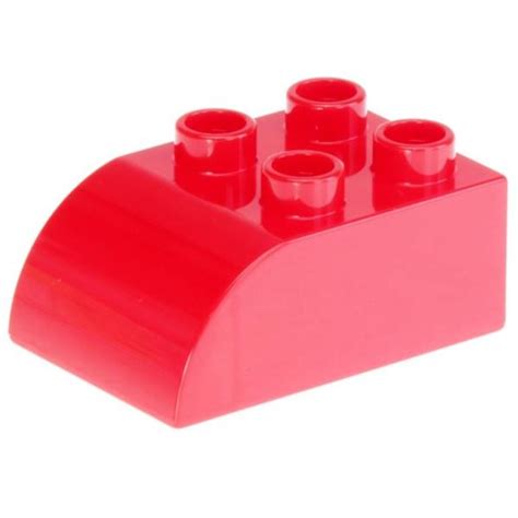 Lego Duplo Brick X With Curved Top Red Decotoys