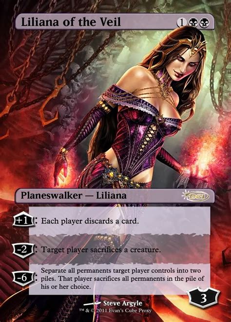 Magic The Gathering Liliana Of The Veil Proxy Mtg Altered Art Magic The Gathering Cards