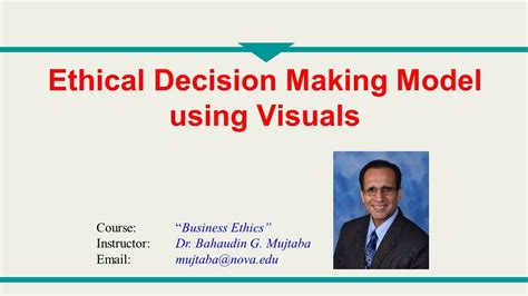 38 Ethical Decision Making Model Using Visuals Youtube