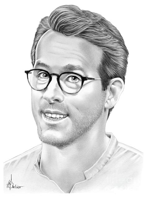 Ryan Reynolds Drawing Drawing By Murphy Art Elliott Pixels