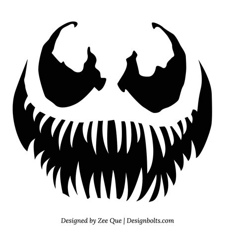 Printable Venom Pumpkin Stencil Printable Templates