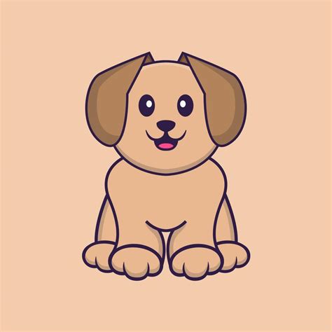 Cute Dog Cartoon Character Vector Illustration 4244268 Vector Art At