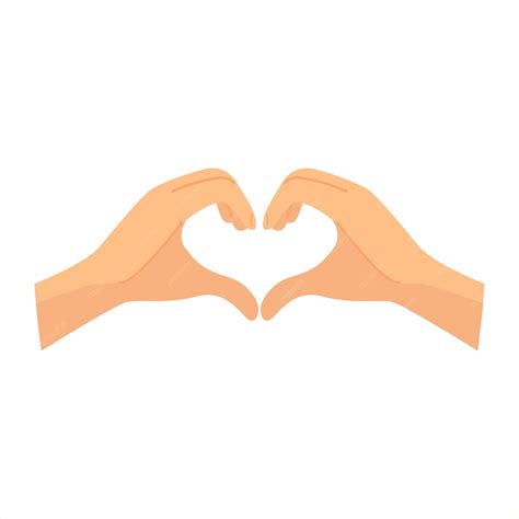 Premium Vector Hand Gesture Of Finger Heart Love Hand Sign For Love