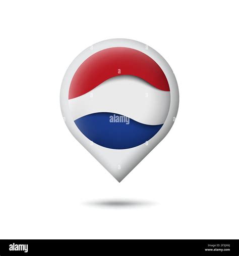 Netherlands Denmark Flag Icon In The Shape Of Pointer Map Marker Waving In The Wind Abstract