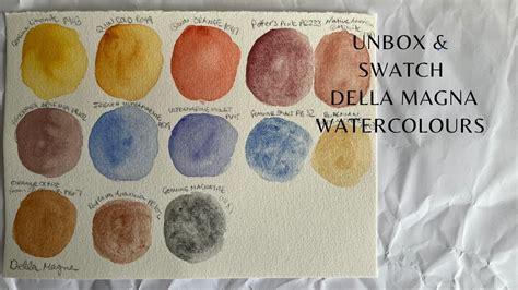 Unbox And Swatch Della Magna Watercolor Art Haul Genuine Quinacridone