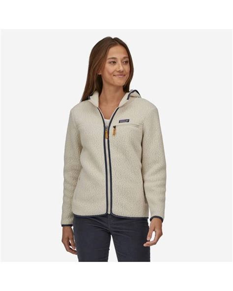 Patagonia W S Retro Pile Hoody Pelican In Natural Lyst