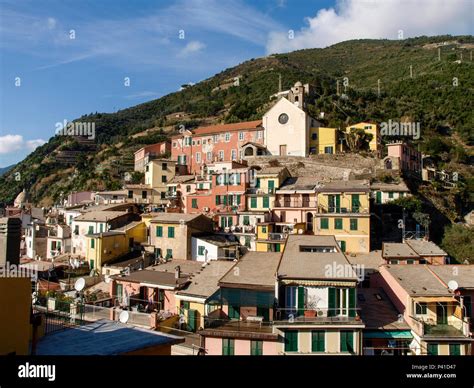 Vernazza Italy Ancient Village On The Eastern Ligurian Coast Colored