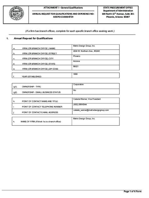 Fillable Online Spo Az Request For Qualifications Oas Real Estate