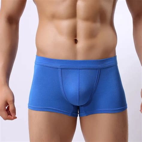 Solid Bamboo Fiber Shorts Men Underwear Boxers Mens Boxer Modal Sexy