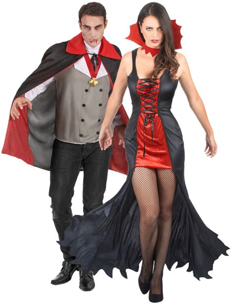 Disfraz De Pareja Vampiros Rojos Sangrientos Halloween Adulto Vegaoo