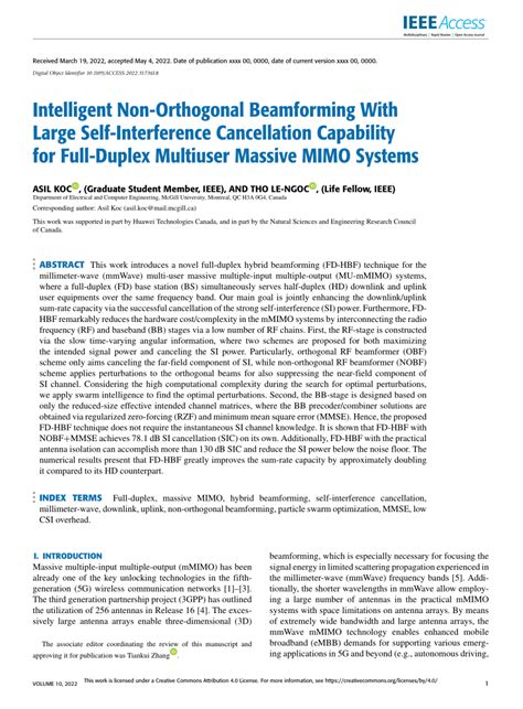 Pdf Intelligent Non Orthogonal Beamforming With Large Self