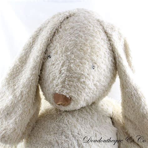 Peluche géante lapin MOULIN ROTY Basile et Lola beige 80 cm MO eBay