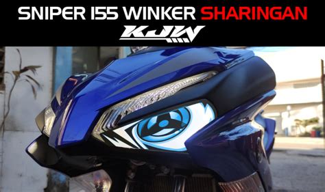 Winker For Yamaha Sniper 155 Sky Blue Sharingan V2 Eyes Version 2