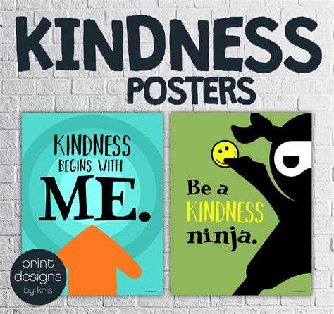 Kindness Posters Classroom Posters Teaching Kindness Classroom Wall ...