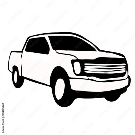 Pickup Car Silhouette Stock Vector Adobe Stock