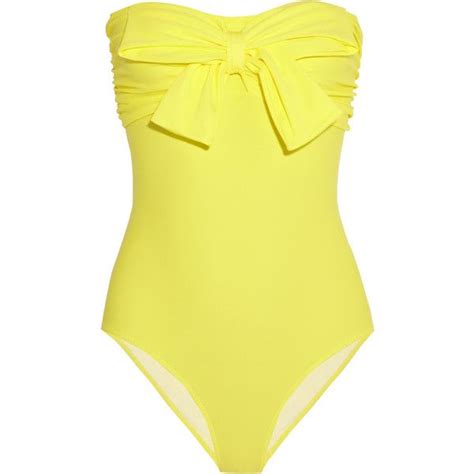 Miu Miu Bow Embellished Bandeau Swimsuit Bandeau Swimsuit Bow