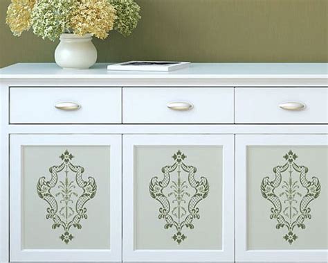 Italian Old World Damask Furniture Stencil For Decorating Etsy