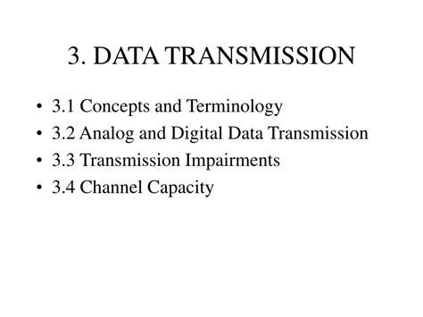 PPT Chapter 3 DATA TRANSMISSION PowerPoint Presentation Free