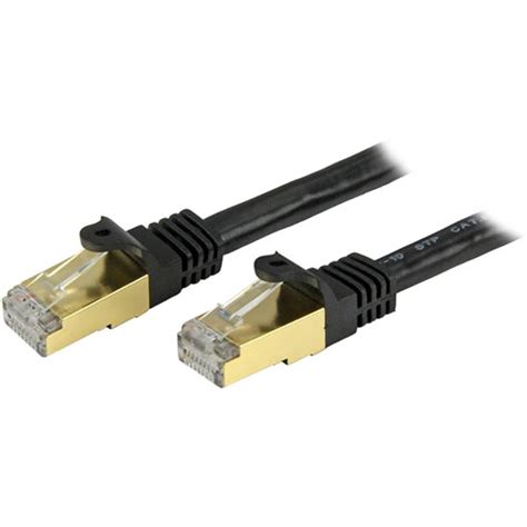 Startech Cat6a 10gbe Rj 45 Cable 10 Black C6aspat10bk Bandh