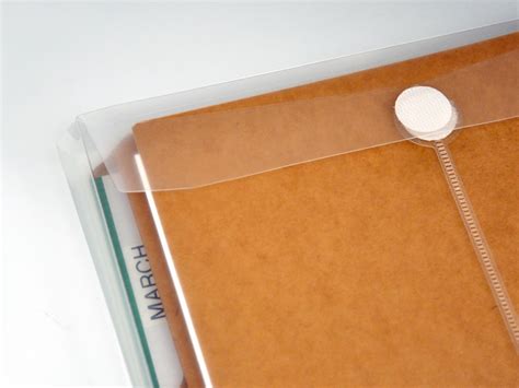 Clear Plastic Envelopes with Velcro, Letter Size Envelopes, Top