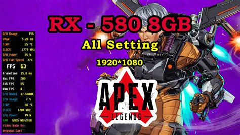 Apex Legends RX 580 8GB All Setting FPS Gameplay Benchmark 1080P