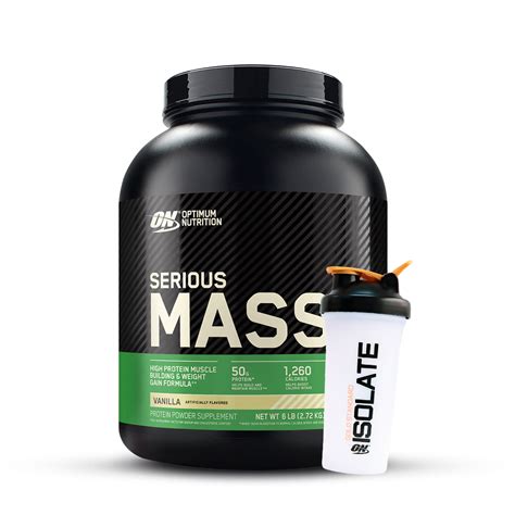 Ripley PROTEÍNA OPTIMUM NUTRITION SERIOUS MASS 6LB VAINILLA GANADOR