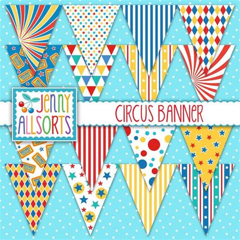 Printable Circus Banner Digital Circus Bunting Printable Party Decor