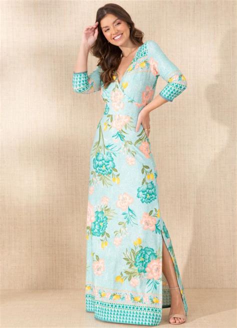 Vestido Longo Floral Verde Fendas Quintess