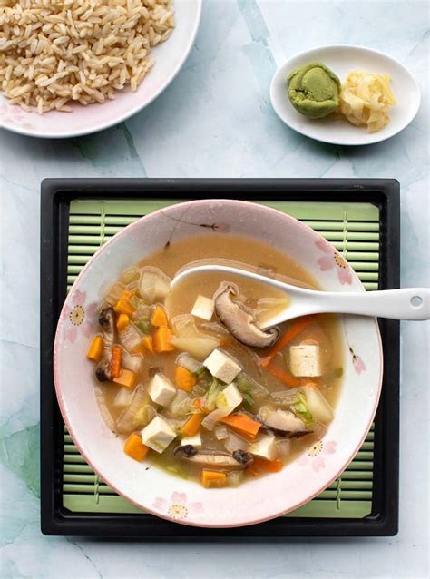 Winter Vegetable Miso Soup With Shiitake Mushrooms The Vegan Atlas