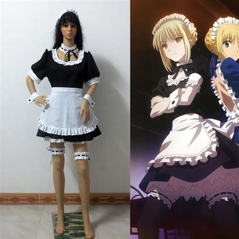 Fate Stay Night Cosplay Costume Fate Zero Saber Cosplay Maid Costume ...