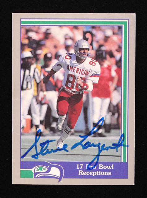 Steve Largent Signed 1989 Pacific 73 17 Pro Bowl Receptions JSA