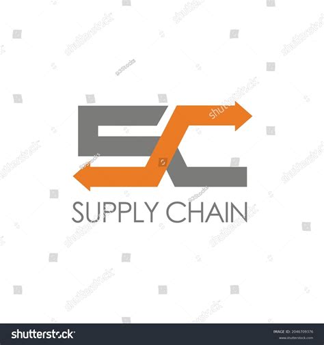 Supply Chain Letter Sc Arrow Logo Stock Vector (Royalty Free) 2046709376