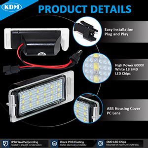 Amazon KDM LED License Plate Light With Error Free Load Resistors