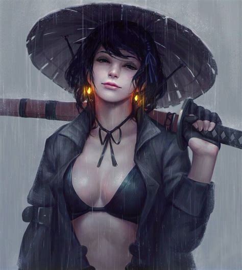 Guweiz Female Samurai Samurai Art Warrior Woman