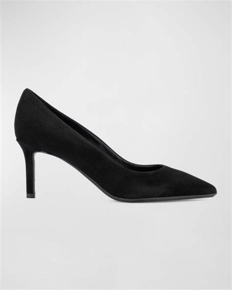 Aquatalia Melina Suede Stiletto Pumps In Black Lyst