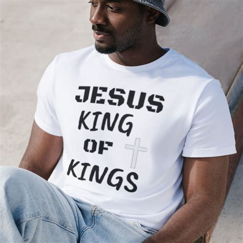 Jesus King Of Kings Christian T Shirt Plus Size Unisex T Shirt Matching Couples Jesus Is King