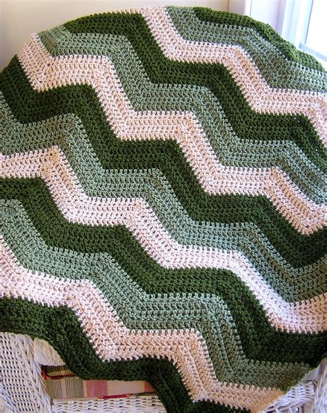 New Chevron Zig Zag Baby Blanket Afghan Wrap Crochet Knit Lap Etsy