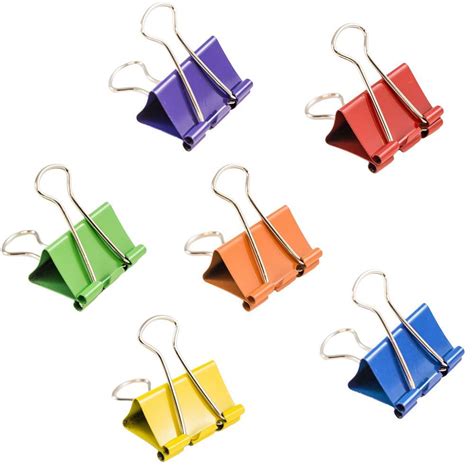 Jam Colorful Binder Clips Large 1 12 Inch 41 Mm Assorted