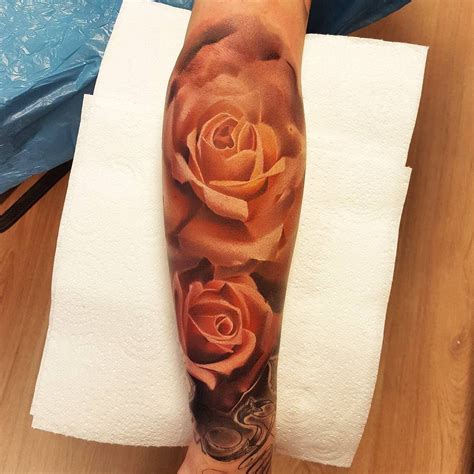 Realistic Rose Tattoo Realistic Rose Tattoo Rose Tattoo Coloured