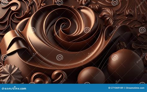 Texturas Ricas De Chocolate Gerativo De Ai Ilustra O Stock