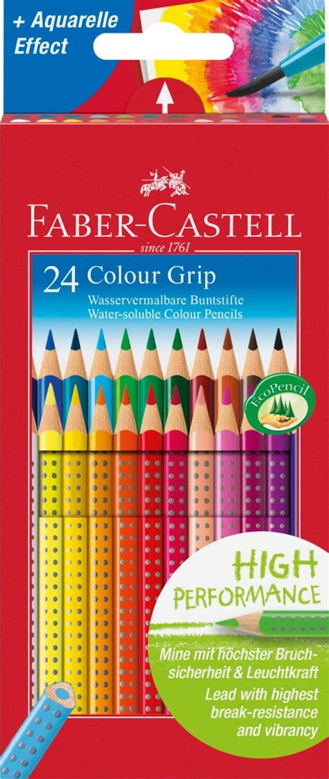 Faber Castell kredki ołówkowe trójkątne Grip 24 kolory Faber