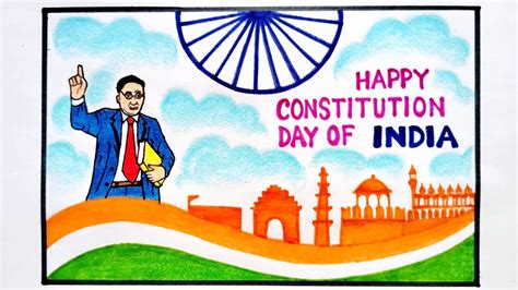 Indian Constitution Day Poster Drawing 🇮🇳 How To Draw Constitution