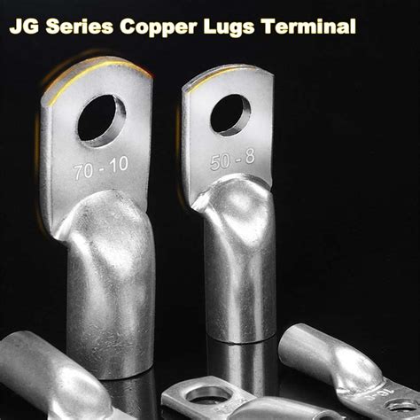 JG Series Copper Lugs Terminal Cable Lug M8 Bolt Hole Tinned Copper