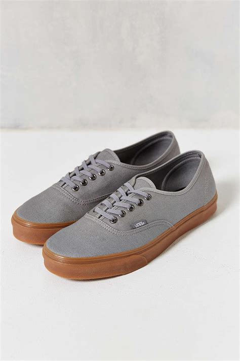 Vans Canvas Authentic Gum Sole Sneaker In Grey Gray For Men Lyst