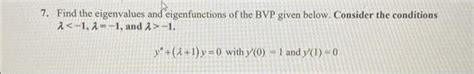 Solved Find The Eigenvalues And Eigenfunctions Of The Bvp Chegg