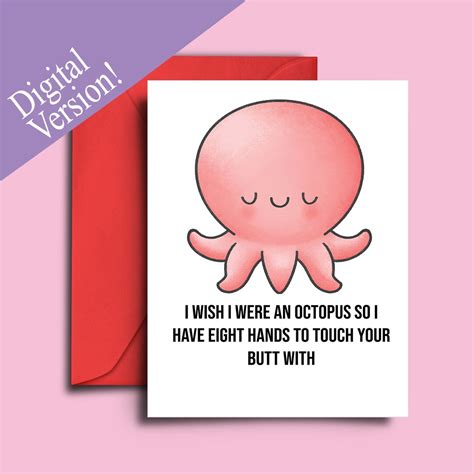 Printable Cute Naughty Anniversary Card Valentines Day Etsy